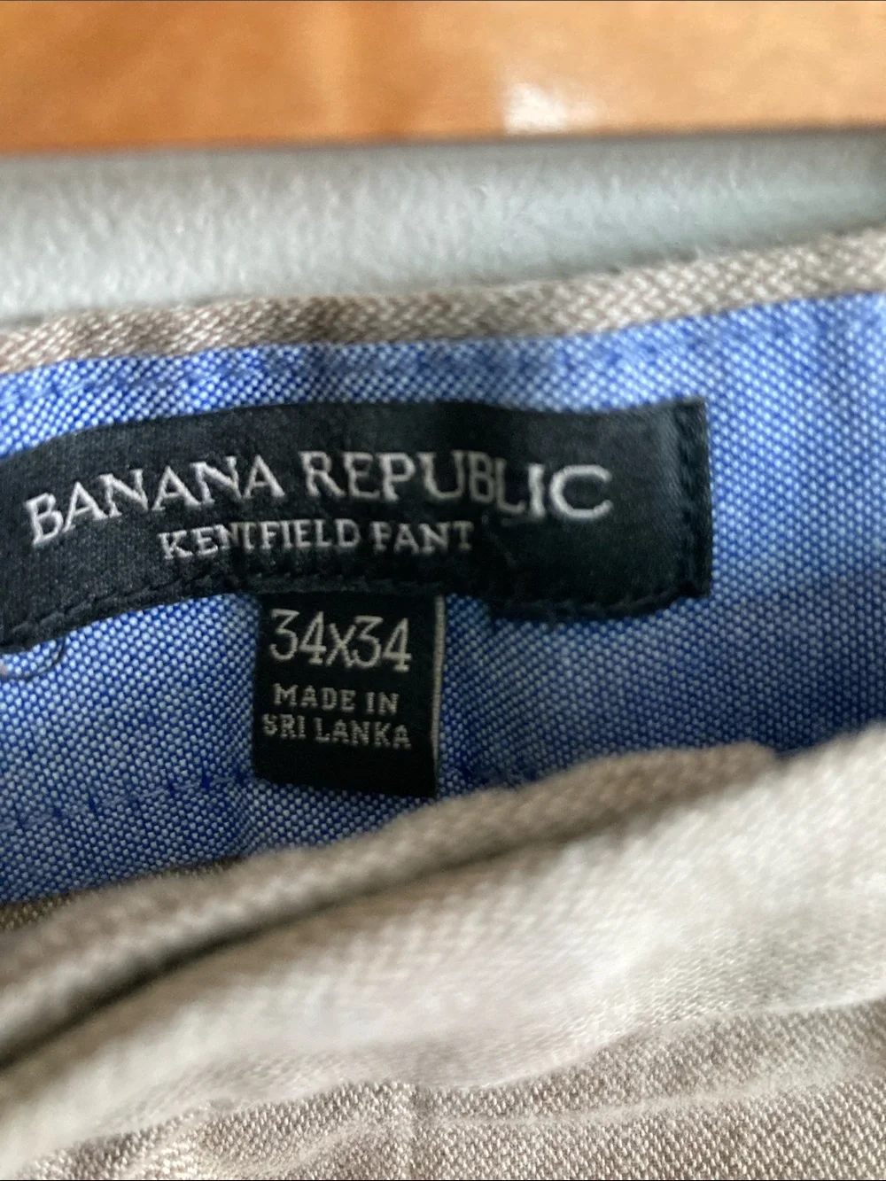 Banana Republic Kentfield Pant Men's Chino Pants, 34x34 Brown Cotton Dress Pants